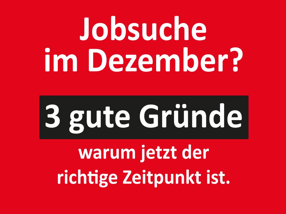 Newsbeitrag: Jobsuche im Dezember?