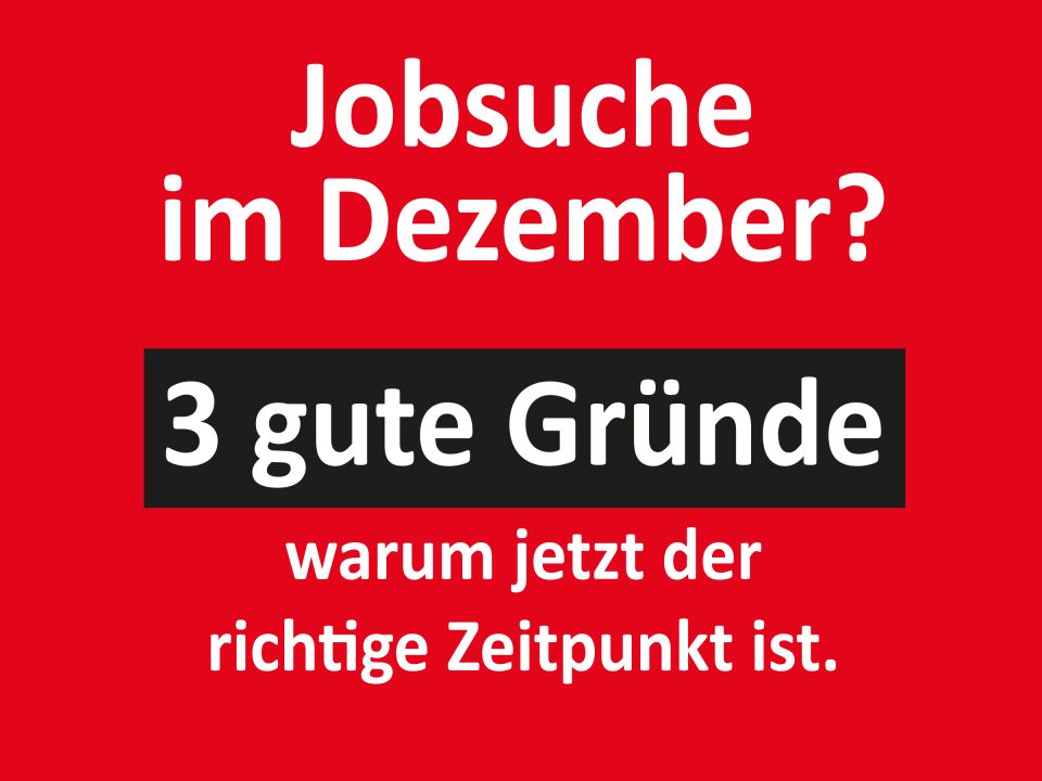 Newsbeitrag: Jobsuche im Dezember?